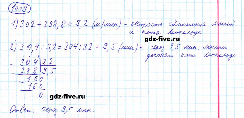 ГДЗ по математике 5 класс Мерзляк задание №1009