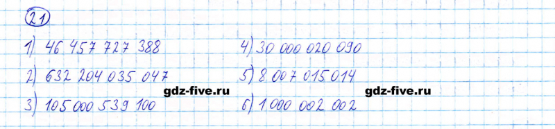 ГДЗ по математике 5 класс Мерзляк задание №21