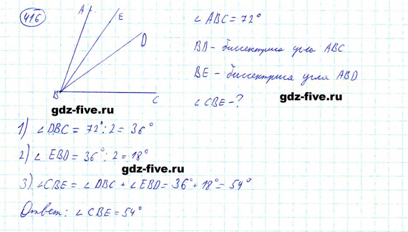 ГДЗ по математике 5 класс Мерзляк задание №416