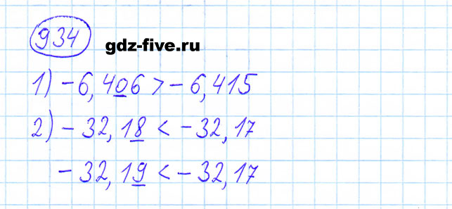 ГДЗ по математике 6 класс Мерзляк задание №934