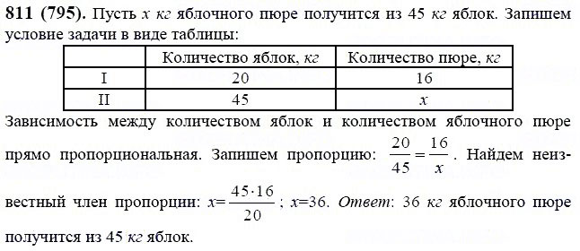 ГДЗ по математике 6 класс Виленкин, Жохов задание №811