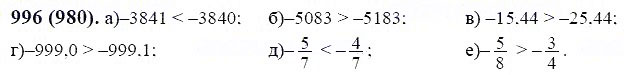 ГДЗ по математике 6 класс Виленкин, Жохов задание №996