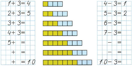 Математика 1 класс рабочая тетрадь Моро 1 часть страница 44